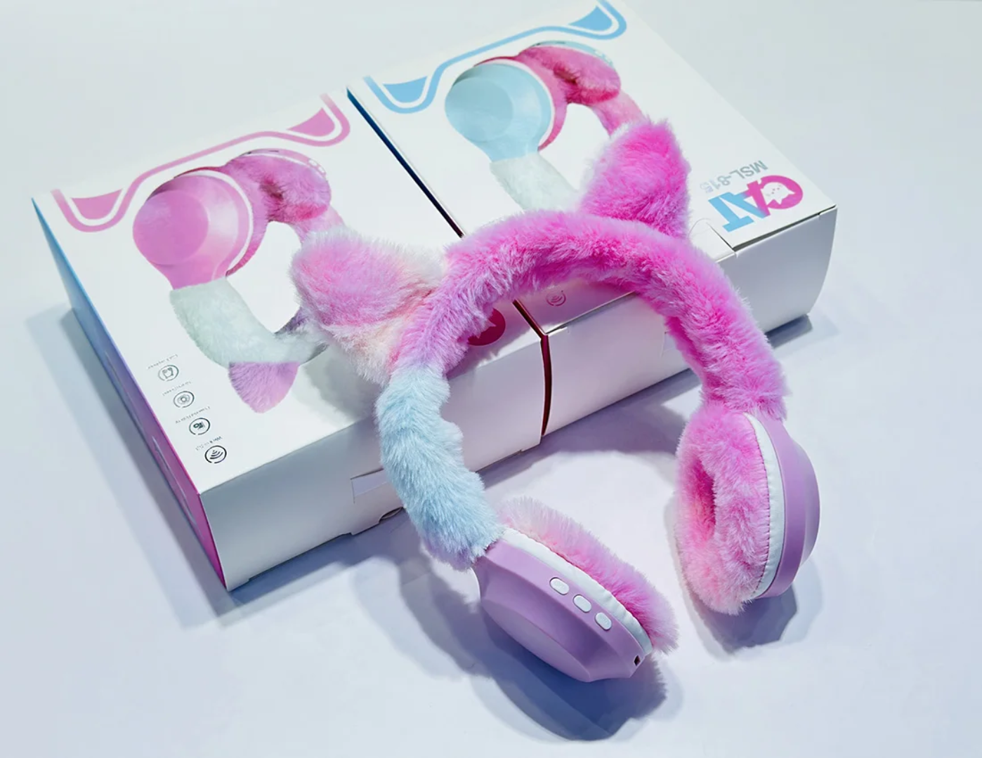 Casque en peluche oreille de chat