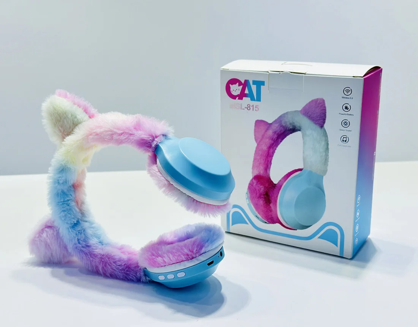 Casque en peluche oreille de chat