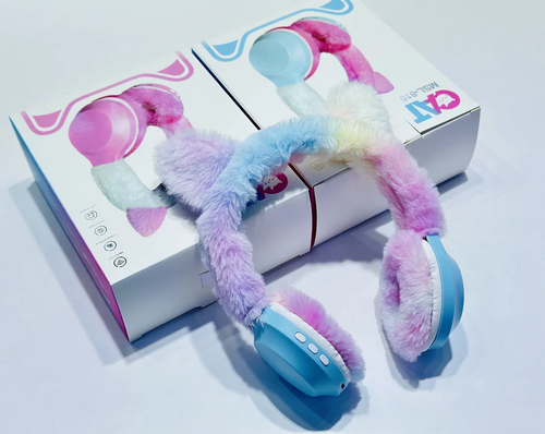 Casque en peluche oreille de chat