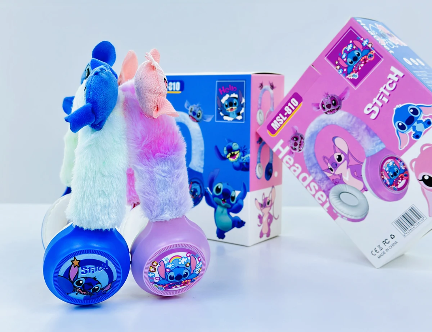 Casque en peluche stitch