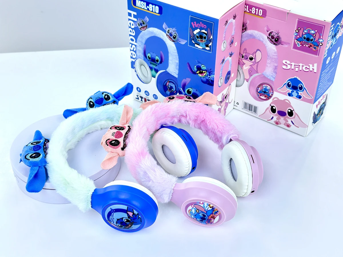 Casque en peluche stitch